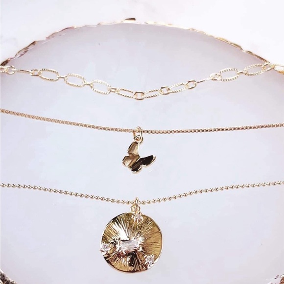 NWT MICAH 3 IN 1 NECKLACE SET VERSATILE LAYERED SPECIAL VALENTINE SPECIAL - Picture 2 of 11